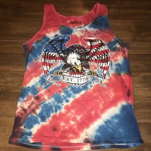 USA tie dye tank top